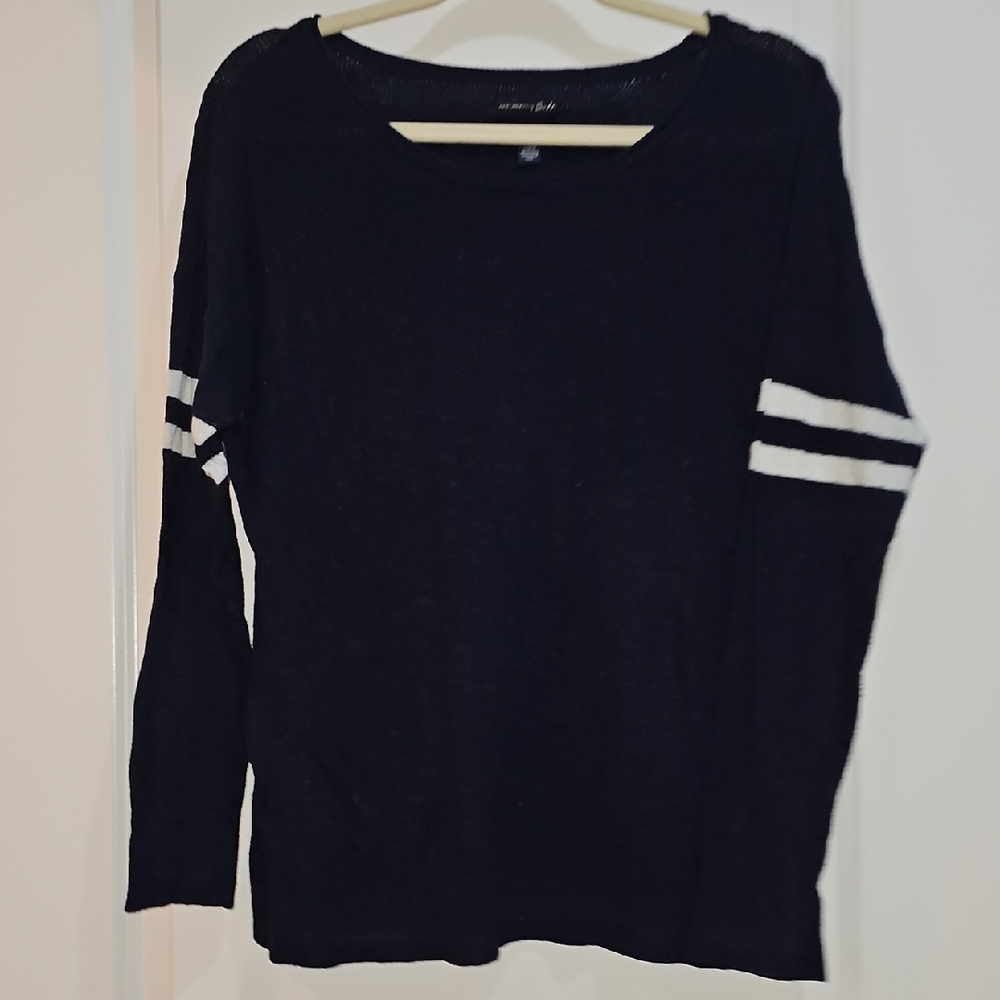 American Eagle Outfitters Navy Sweatwr with White Stripes